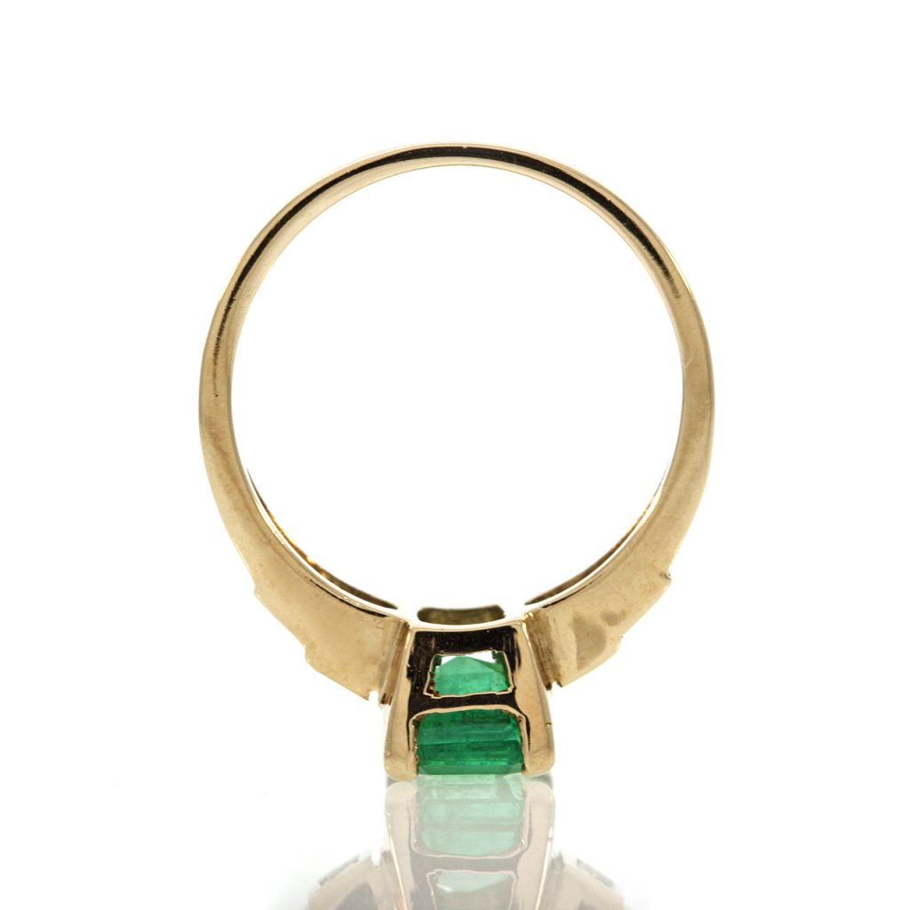 Emerald Gold Ring - Le Vount Jewelry